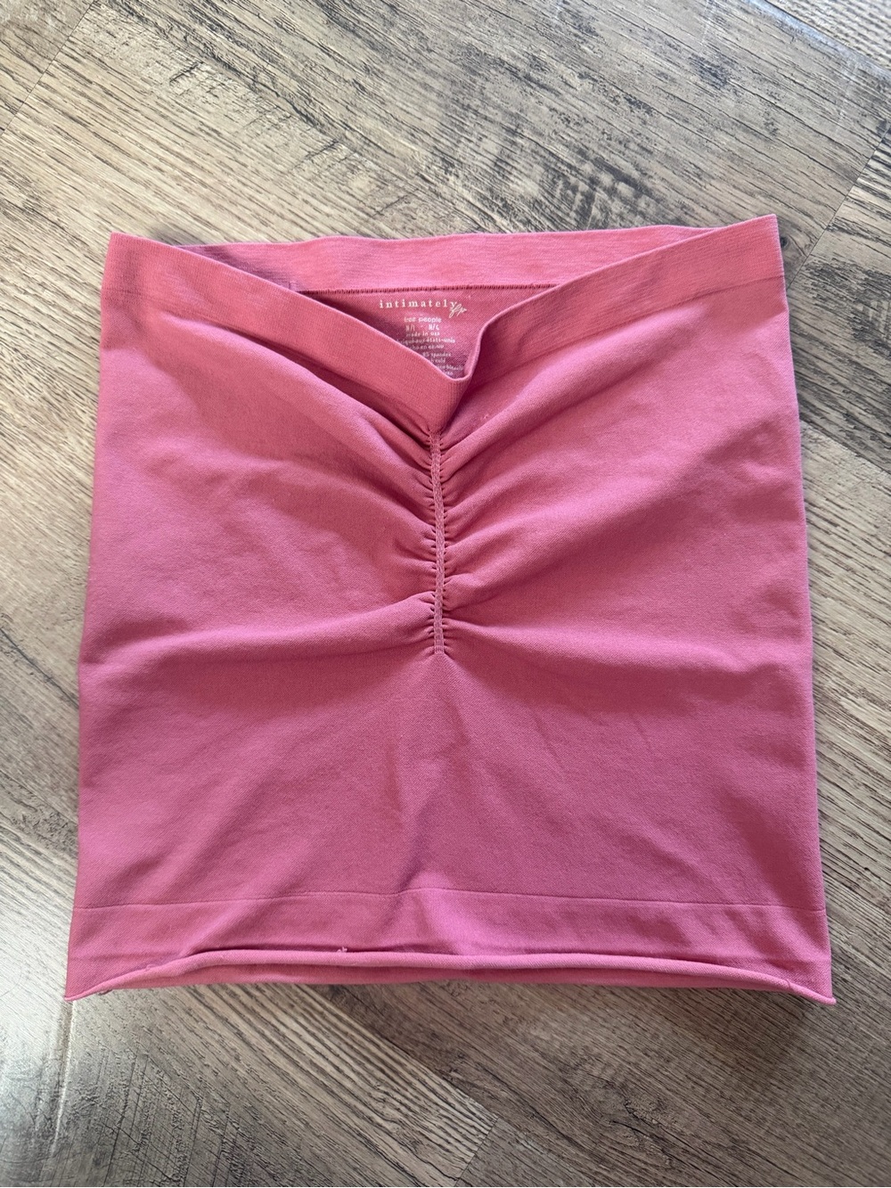 Free People Intimately Pink Ruched Bandeau Tube Top M/L